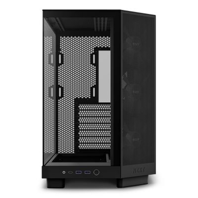 19. NZXT H6 FLOW RGB MIDI-TOWER-COMPUTERGEHÄUSE MIT FENSTER, SCHWARZ