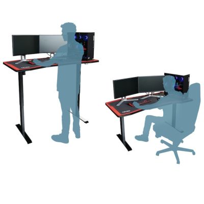 6. Nitro Concepts D16E Gaming-Schreibtisch Carbon Black 1600x800 - Elektrisch höhenverstellbar