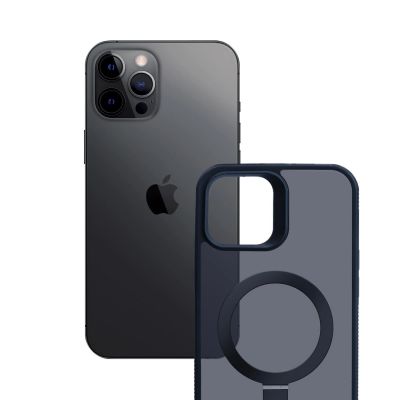 11. 3mk Smoke Case Mag&Stand Hülle für Apple iPhone 12 pro max – Schwarz