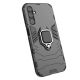 7. Ring Armor Hülle für Samsung Galaxy A24 4G Panzerhülle Magnethalter Ring schwarz