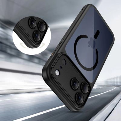 6. Tech-Protect Magpeak Magsafe CC Hülle für iPhone 17 Pro Max - Klares Schwarz