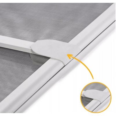 70. Aluminium-Tür-Moskitonetz 100 x 215 cm, Weiß, Basic Plus