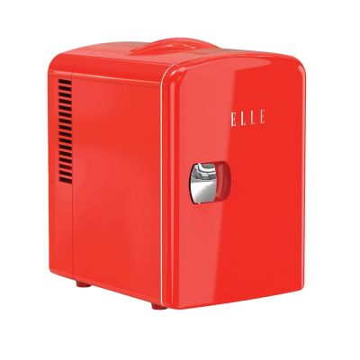 3. ELLE Home ESDAF101RDEU 4L roter Minikühlschrank