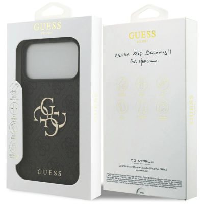 8. Guess 4G Big Logo Case für iPhone 17 Pro Max - Schwarz