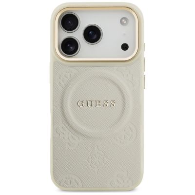 3. Guess Peony Hot Stamp MagSafe Case für iPhone 17 Pro - Beige