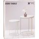 4. Couchtisch mit 3 Beinen, Holzplatte, 2er-Set