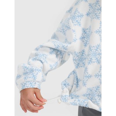 4. 4F Warmer Oversize-Fleece mit Aufdruck für Mädchen 4F 4FJRAW25TFLEF440-90A