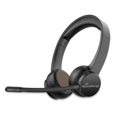 2. MediaRange MROS307 Kopfhörer/Headset Kabelloses Kopfband Anrufe/Musik USB Typ-C Bluetooth Schwarz