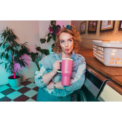 10. Kambukka Rio Thermobecher 950ml mit Strohhalm, Kaugummi-Minze