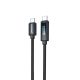 Dudao L7C USB-C - USB-C 100W Kabel mit LED-Anzeige 1m - Schwarz