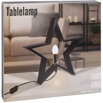 8. Dekorativer Stern mit LED-Beleuchtung, 35 cm, Schwarz