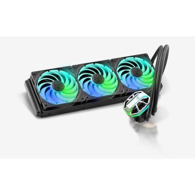 2. Sapphire NITRO+ S360-A AIO Prozessor-Flüssigkeitskühlungsset 12 cm Schwarz 1 Stück.