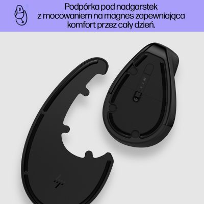 10. HP 920 Ergonomische Vertikalmaus Schwarz Kabellos Schwarz