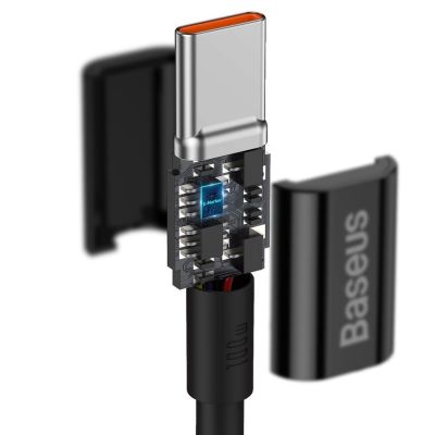 8. Baseus CATYS-C01 USB-C – USB-C PD QC FCP Kabel 100 W 5 A 480 Mbit/s 2 m – Schwarz
