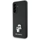 Karl Lagerfeld Saffiano-Hülle mit K&C-Metalllogo für Samsung Galaxy A56, Schwarz