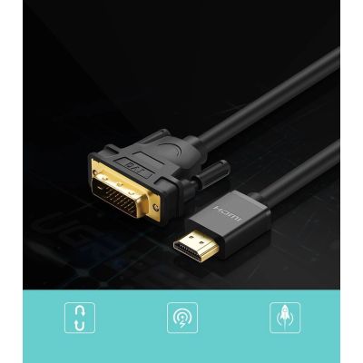 3. Ugreen Kabel HDMI - DVI 4K 60Hz 30AWG 1m schwarz (30116)