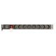 2. GEMBIRD Rack-Steckdosenleiste 19" PDU EG-PDU-014-FC14, 1U, 16 A, 8 französische Steckdosen, C14-Stecker, 3-m-Kabel