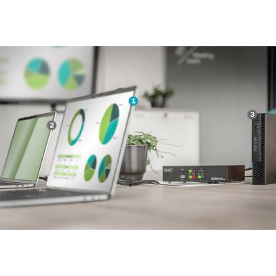 24. KVM-Switch, 4-Port, Einzeldisplay, 4K, HDMI