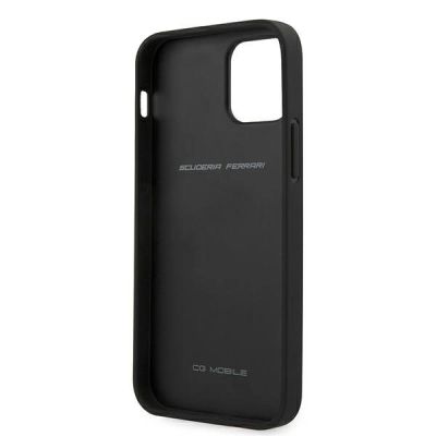 9. Ferrari FESPEHCP12LBK iPhone 12 Pro Max 6.7" schwarz/schwarz Hardcase On Track Perforated
