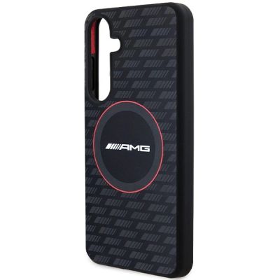 6. AMG Silikon Carbon Pattern MagSafe Hülle für Samsung Galaxy S24+ - schwarz