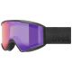 Uvex 5501822130 Skibrille Schwarz Unisex, verspiegelte zylindrische (flache) Scheibe