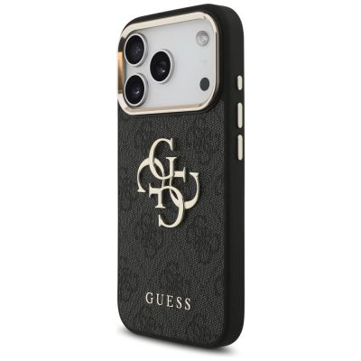 2. Guess 4G Big 4G Classic Logo Hülle für iPhone 17 Pro / 18 Pro – Schwarz und Gold