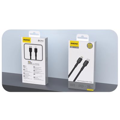 2. Dudao L9X 30W USB-C - Lightning Kabel 2m - Schwarz