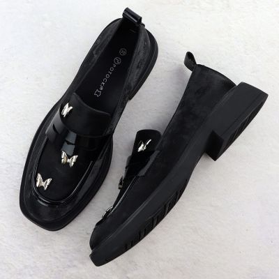 4. Damen-Loafer mit Schmetterlingsmotiv, schwarz, Potocki SZ12650