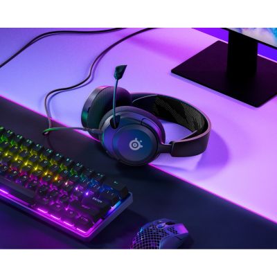 Steelseries Arctis Nova 1 Gaming-Headset mit Kabel und Kopfbügel, Schwarz