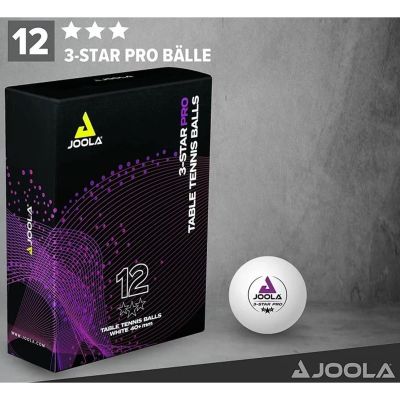 5. JOOLA PRO 3-STERNE-TISCHTENNISBÄLLE, 12 STÜCK, WEISS
