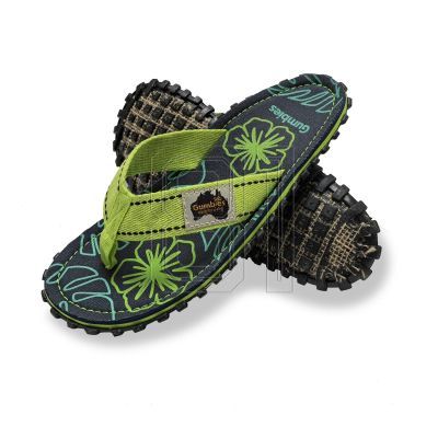 14. Gumbies Islander Flip-Flops Lime Hibiscus GU-FFISL148