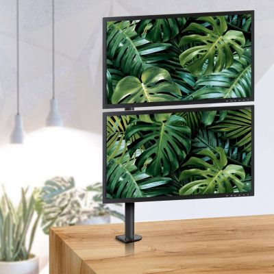 7. MACLEAN Monitorhalterung, max. VESA 100 x 100, 13–27", 9 kg, Doppelhalterung MC-967