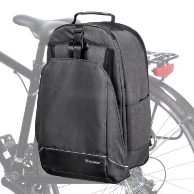 22. Wozinsky Fahrrad-Gepäckträgertasche, Fahrradrucksack mit Rahmen, 2-in-1, 40l, schwarz (WBB33BK)