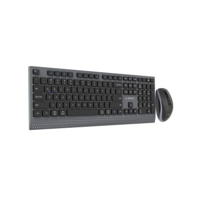 3. GEMBIRD Kabelloses Tastatur- und Maus-Set mit Dual-Modus, 2,4 GHz + Bluetooth, schlank, US-Layout, Schwarz