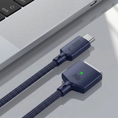 5. Tech-Protect MMC01 Ultraboost USB-C / USB-C MagSafe 3 140W 200cm Kabel für MacBook - Marineblau