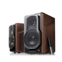 Edifier S2000 MKIII Bluetooth-Regallautsprecher (Paar) - Schwarz/Braun