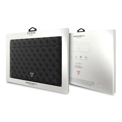 4. Guess 4G Uptown Triangle Logo-Hülle für 16-Zoll-Laptop – Schwarz