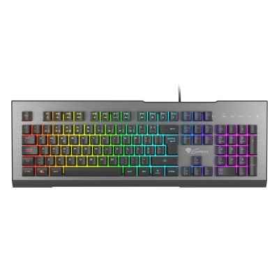 2. GENESIS Rhod 500 RGB Gaming-Tastatur USB QWERTY Portugiesisch Schwarz, Silber