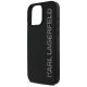 6. Karl Lagerfeld HC 3D Rubber Elongated Glitter iPhone 16 Pro Hülle - Schwarz