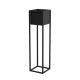 Blumentopfabdeckung Nantes L Schwarz 23x23x90