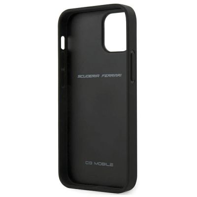 3. Ferrari FESNECHCP12SBK iPhone 12 mini 5.4" schwarz/schwarz Hardcase On Track PU Carbon