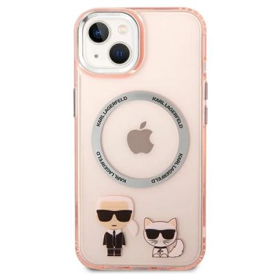 3. Karl Lagerfeld KLHMP14MHKCP iPhone 14 Plus 6.7" Hardcase pink / pink Karl & Choupette Aluminium Magsafe
