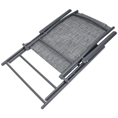 2. Gartenstuhl 57x68x106cm 2xTEXTLINE 7-Positionen mit Kopfstütze, 2er-Set