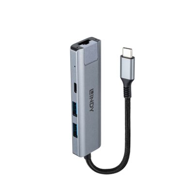 4. Lindy 43422 USB 3.2 Gen 2 (3.1 Gen 2) Typ-C Hubs und Konzentratoren 10000 Mbit/s Grau