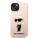 3. Karl Lagerfeld Silikon-Ikonik-Hülle für iPhone 13/14 – Pink