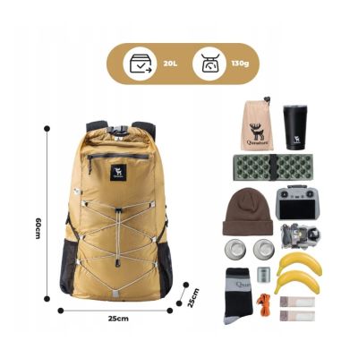 3. Qunature wasserdichter Wanderrucksack schwarz 20 l