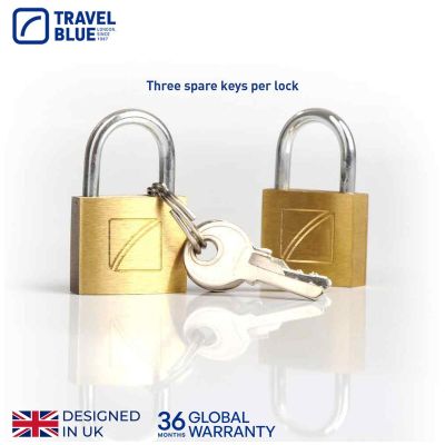 3. TRAVEL BLUE GEPÄCKSCHLOSS MIT SCHLÜSSEL, 2ER-SET