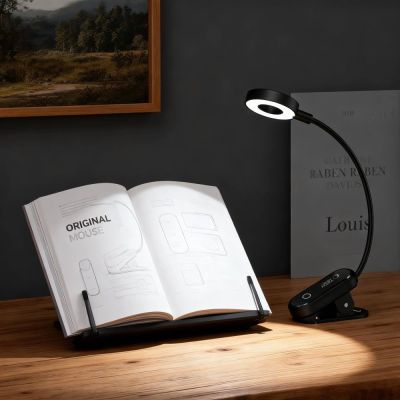 7. Tech-Protect LL100 Kabellose Lampe mit Clip + USB-A-/USB-C-Kabel (30 cm) – Schwarz