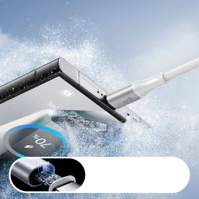 6. Joyroom S-A28 Flash Series 3A USB-A - USB-C Kabel 2m - Weiß