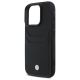 6. BMW Lederhülle mit Kartenfach für iPhone 16 Pro Max – Schwarz